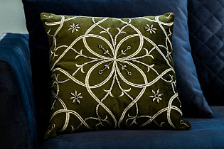 70SW-28070-A Decorative pillow Uzor green 45*45