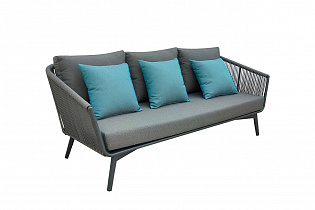 129KN-02613 Sofa 3-Seater "ARIAL" outdoor grey 188*80*75cm