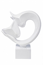 D3013WH Statuette "Embrace" white 26*13*30см