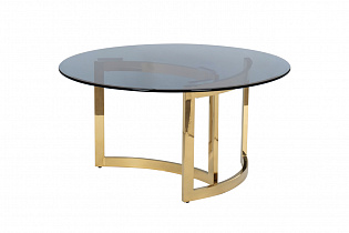 47ED-CT062GOLD CENTER TABLE GOLD/SMOKE d90*H45 cm