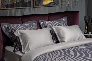 144HF-41009 Set of pillowcases Savanna print tencel grey
