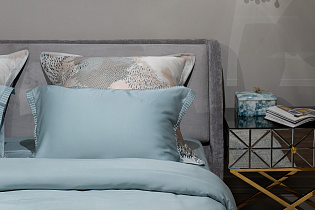 144HF-70609 Set of pillowcases Nuvola print tencel blue