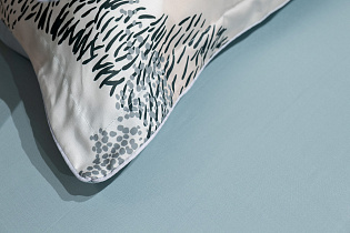 144HF-70609 Set of pillowcases Nuvola print tencel blue