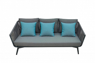 129KN-02613 Sofa 3-Seater "ARIAL" outdoor grey 188*80*75cm